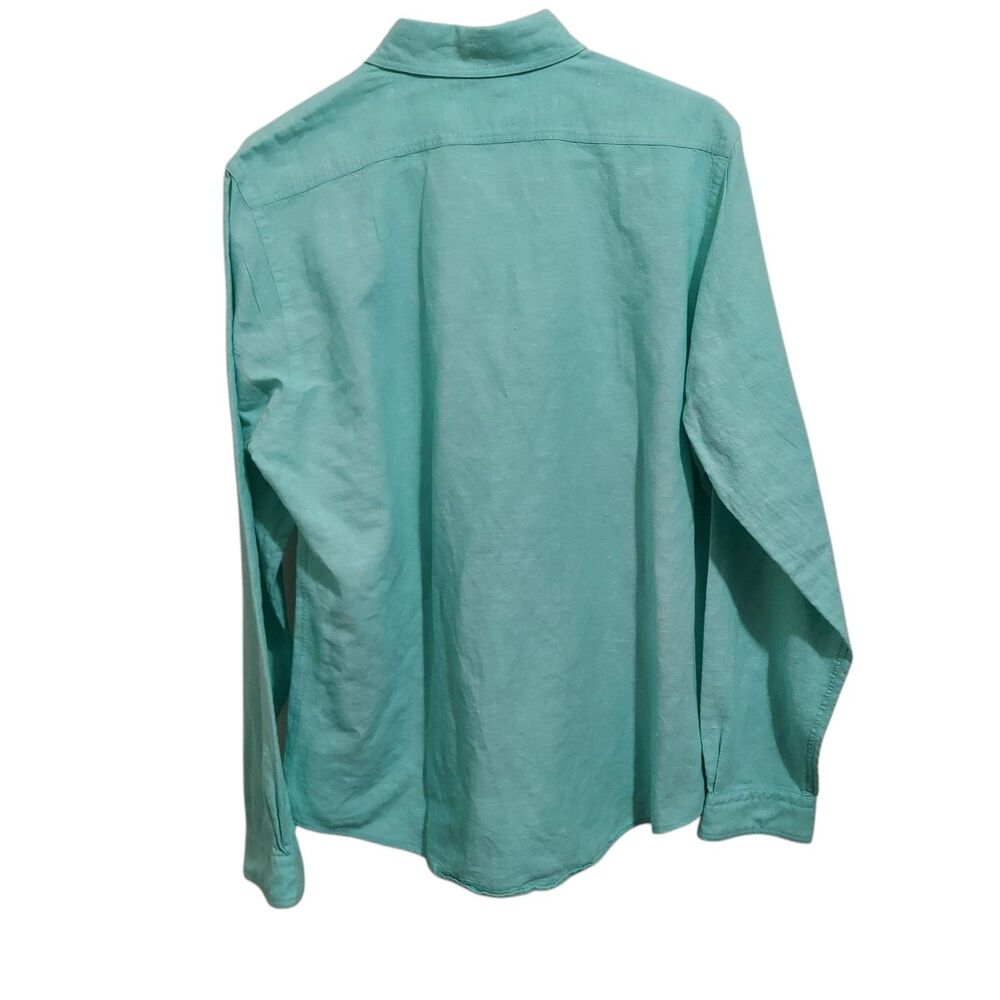 Express Mint Green Long Sleeve Button Down Men's Shirt Size L - Picture 2 of 4